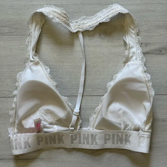 PINK White Lace Bralette size xs - Picture 2 of 3